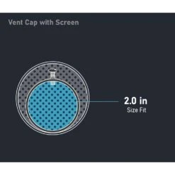 2 In. Galvanized Oil Vent Cap With Screen, Zinc Plated Steel -Fire Place Store plumbflex caps wdt4 1f 1000