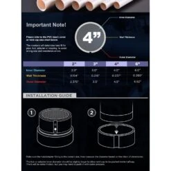 4 In. Termination Vent Cap With Condensation Drain -Fire Place Store plumbflex gas fittings connectors tvent4 4f 1000