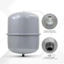 Water Heater Expansion Tank / Bladder Tank 6.3 Gal. Capacity -Fire Place Store plumbflex grow room ventilation heths 63 fa 1000