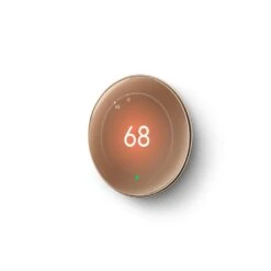 Google Nest Learning Thermostat (4th Gen) With Nest Temperature Sensor (2nd Gen) - Polished Gold -Fire Place Store polished gold google programmable thermostats ga05171 us 40 1000