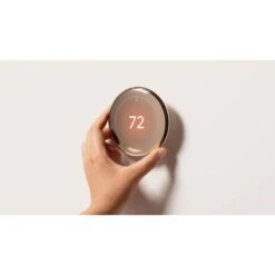 Google Nest Learning Thermostat (4th Gen) With Nest Temperature Sensor (2nd Gen) - Polished Gold -Fire Place Store polished gold google programmable thermostats ga05171 us 66 1000