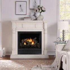 30,000 BTU Heating Ventless Gas Log Set With 18 Dual Fuel Technology -Fire Place Store procom heating ventless gas fireplace logs 210126 31 1000