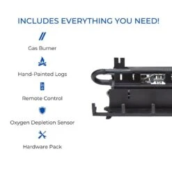 30,000 BTU Heating Ventless Gas Log Set With 18 Dual Fuel Technology -Fire Place Store procom heating ventless gas fireplace logs 210126 76 1000
