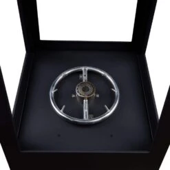 Ferro 70" Outdoor Metal Chiminea Fire Pit With Hidden Propane Tank In Black -Fire Place Store real flame chimineas 13083lp blk fa 1000