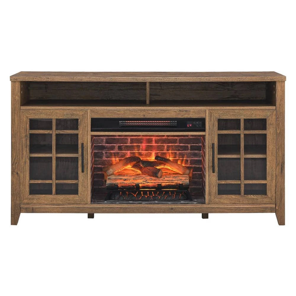 CLIHOME 55 In. Embedded Wall Mount Electric Fireplace TV Media Stand In Reclaimed Barnwood Color 1 CLIHOME 55 In. Embedded Wall Mount Electric Fireplace TV Media Stand In Reclaimed Barnwood Color