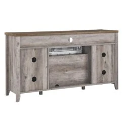 CLIHOME 55 In. Embedded Wall Mount Electric Fireplace TV Media Stand In Reclaimed Barnwood Color 15 CLIHOME 55 In. Embedded Wall Mount Electric Fireplace TV Media Stand In Reclaimed Barnwood Color -Fire Place Store reclaimed barnwood color clihome fireplace tv stands cl cb72634 fa 1000
