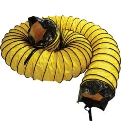 18 In. D X 25 Ft. Coil Flexible Ducting Air Ventilator Yellow -Fire Place Store rubber cal flexible ductwork 01 184 18 44 1000