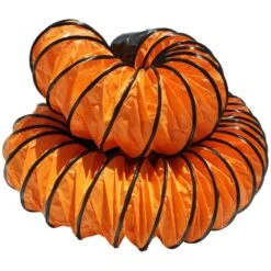 18 In. D X 25 Ft. Air Ventilator Orange Coil - Flexible Ducting - Orange -Fire Place Store rubber cal flexible ductwork 01 191 18 1f 1000