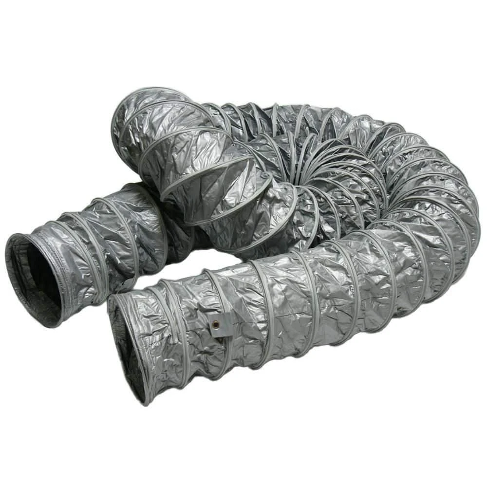 Air Ventilator Insulated Ventilation Ducts 16 In. X 25 Ft. L - Insulated Flexible PVC Flex Hose - Silver (16 In. ID) 4 Air Ventilator Insulated Ventilation Ducts 16 In. X 25 Ft. L - Insulated Flexible PVC Flex Hose - Silver (16 In. ID) - Image 4