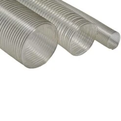 10 In. D X 12 Ft. PVC Coil General Purpose Flexible Ducting In Clear -Fire Place Store rubber cal flexible ductwork 01 202 10 12 1f 1000