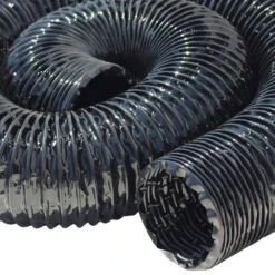 XPU 708-8 In. X 25 Ft.-PU Flexible Duct-Black -Fire Place Store rubber cal flexible ductwork 01 204 08 25 44 1000
