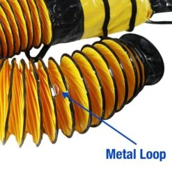 Porta-Duct Flexible Duct (Yellow) 6 In. I.D. X 25 Ft. -Fire Place Store rubber cal flexible ductwork 01 216 6 76 1000