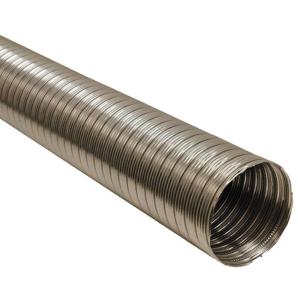 5 In. X 60 In. Non-insulated Flexible SS-Flex 800 Stainless Steel Hose Silver 4 5 In. X 60 In. Non-insulated Flexible SS-Flex 800 Stainless Steel Hose Silver - Image 4