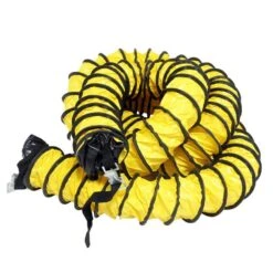 6 In. D X 25 Ft. Coil Flexible Ducting Air Ventilator Yellow -Fire Place Store rubber cal flexible ductwork 23 184 06 25 4f 1000