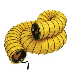 12 In. D X 25 Ft. Coil Flexible Ducting Air Ventilator Yellow -Fire Place Store rubber cal flexible ductwork 23 184 12 25 4f 1000