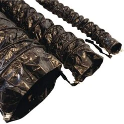 16 In. D X 25 Ft. Coil Flexible Ducting Air Ventilator Black -Fire Place Store rubber cal flexible ductwork 23 188 16 25 76 1000
