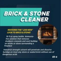 Gas Fireplace Cleanup Kit With Gas Log Soot Remover, White-Off Glass Cleaner, Brick And Stove Cleaner -Fire Place Store rutland chimney cleaners bn02 1d 1000