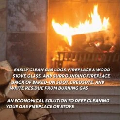 Gas Fireplace Cleanup Kit With Gas Log Soot Remover, White-Off Glass Cleaner, Brick And Stove Cleaner -Fire Place Store rutland chimney cleaners bn02 c3 1000