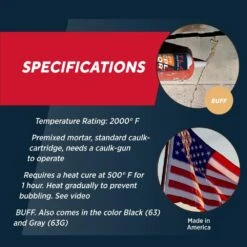 10.3 Oz. Fireplace Mortar Buff Cartridge 6 10.3 Oz. Fireplace Mortar Buff Cartridge -Fire Place Store rutland fireplace mortar 63b 40 1000