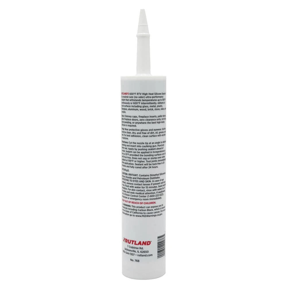 10.3 Fl. Oz. 600°F RTV Silicone Sealant Black Cartridge 2 10.3 Fl. Oz. 600°F RTV Silicone Sealant Black Cartridge - Image 2