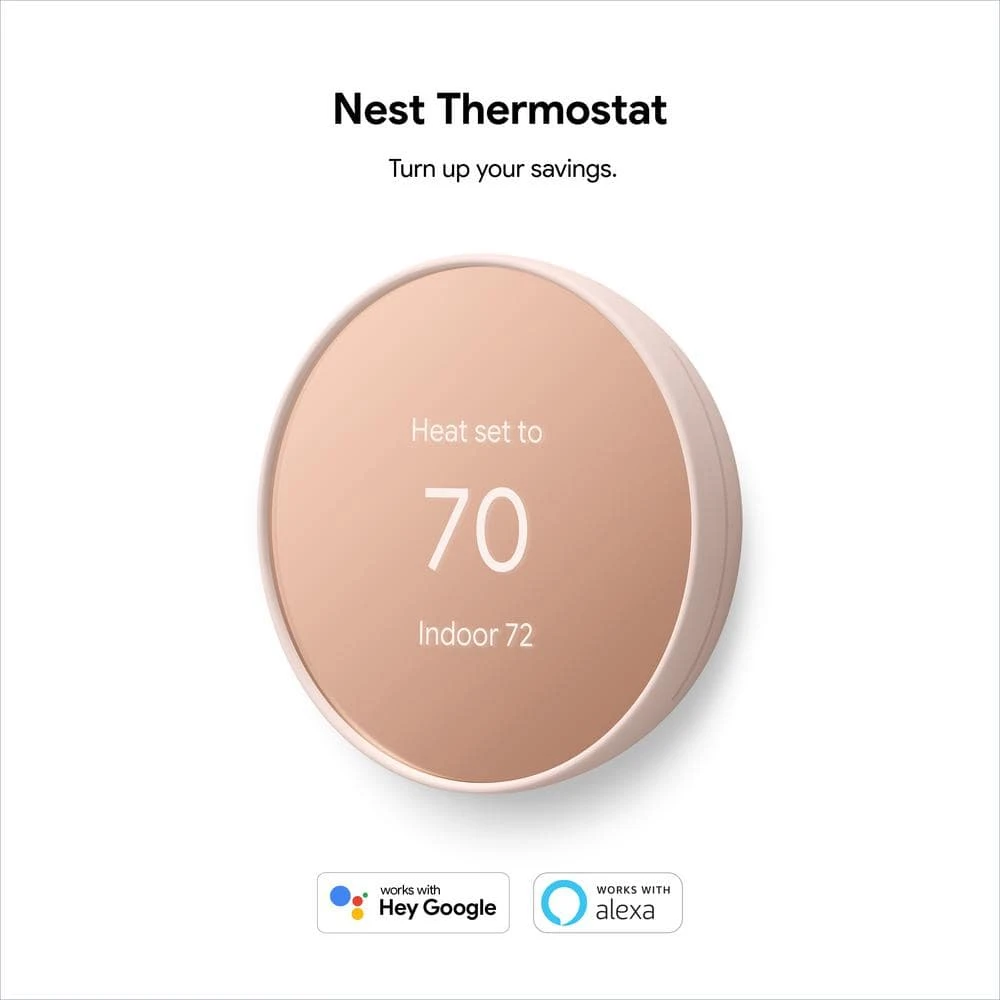 Google Nest Thermostat - Smart Programmable Wi-Fi Thermostat - Sand 2 Google Nest Thermostat - Smart Programmable Wi-Fi Thermostat - Sand - Image 2