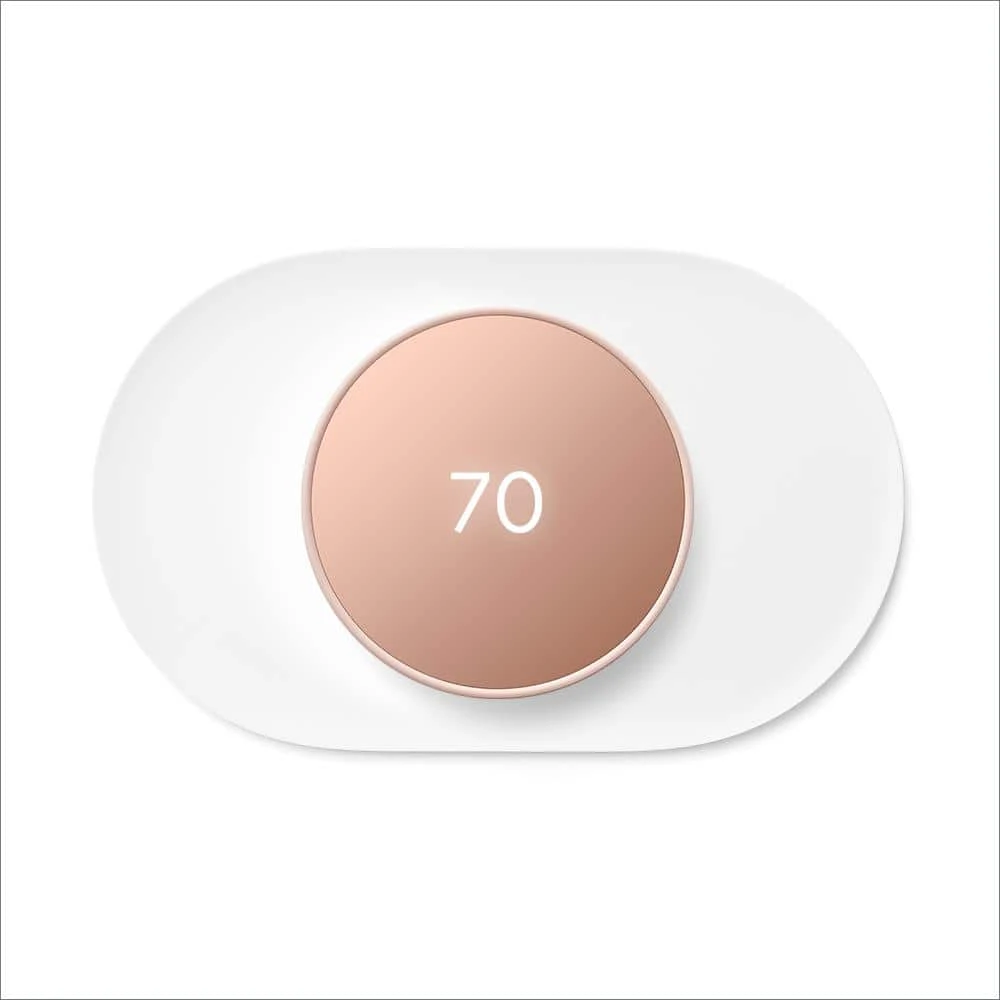 Google Nest Thermostat - Smart Programmable Wi-Fi Thermostat Sand And Nest Thermostat Trim Kit Snow 1 Google Nest Thermostat - Smart Programmable Wi-Fi Thermostat Sand And Nest Thermostat Trim Kit Snow