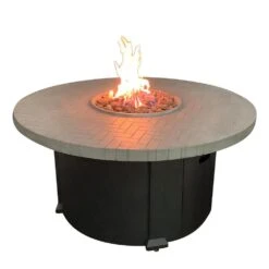 48 In. Round Propane Fire Pit With Protective Cover -Fire Place Store shadow black fire pit kits fp35077 d915 40 1000