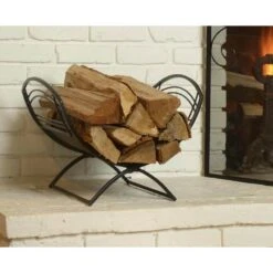 ShelterLogic 1 Ft. D X 1 Ft. H X 2 Ft. W Classic Decorative Steel Firewood Rack With No Assembly Required -Fire Place Store shelterlogic firewood racks 90392 4f 1000