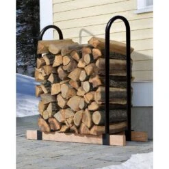ShelterLogic Adjustable Firewood Rack Kit With 2-Piece, High-Grade Steel Brackets, Customizable Design, And Wood Screws -Fire Place Store shelterlogic firewood racks 90459 31 1000