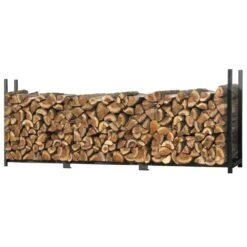 ShelterLogic 12 Ft. W X 4 Ft. H X 1 Ft. D Ultra-Duty, High-Grade Steel Firewood Rack With Premium Wood Rack And Reinforced Spacers -Fire Place Store shelterlogic firewood racks 90473 c3 1000