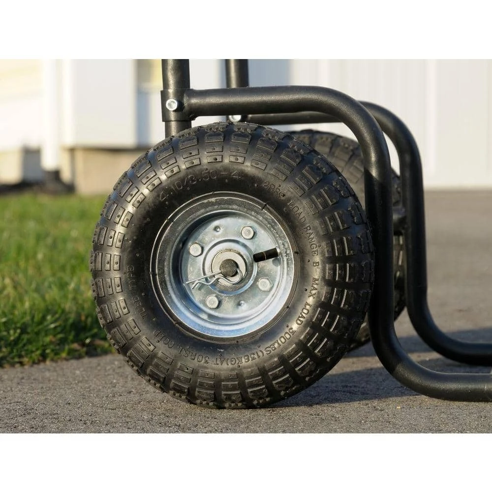 ShelterLogic 2 Ft. D X 3 Ft. H X 2 Ft. W Haul-it Multi-Purpose Steel Firewood Cart With Slim-Fit Design And Easy-Pivot Tires 4 ShelterLogic 2 Ft. D X 3 Ft. H X 2 Ft. W Haul-it Multi-Purpose Steel Firewood Cart With Slim-Fit Design And Easy-Pivot Tires - Image 4