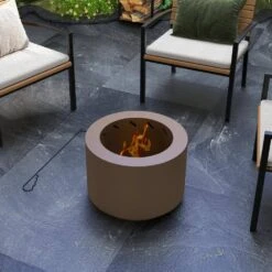Smokeless Fire Pit, 19 In. Portable Wood Burning Firepit With Poker, Camping Bonfire Stove, Stainless Steel, Bronze -Fire Place Store siavonce outdoor fireplaces xmj p174294 77 1000