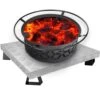 Fire Pit Heat Shield 26 X 26 In. High Temp Carbon Steel Fire Pit Heat Deflector For Grass Lawn Guard Fire Pit Pad,Square