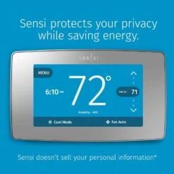 Emerson Sensi Touch 7-day Programmable Wi-Fi Smart Thermostat With Touchscreen Color Display, C-wire Required - Silver 19 Emerson Sensi Touch 7-day Programmable Wi-Fi Smart Thermostat With Touchscreen Color Display, C-wire Required - Silver -Fire Place Store silver emerson programmable thermostats st75s c3 1000