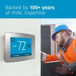 Emerson Sensi Touch 7-day Programmable Wi-Fi Smart Thermostat With Touchscreen Color Display, C-wire Required - Silver 23 Emerson Sensi Touch 7-day Programmable Wi-Fi Smart Thermostat With Touchscreen Color Display, C-wire Required - Silver -Fire Place Store silver emerson programmable thermostats st75s fa 1000
