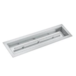 30 In. X 6 In. Outdoor Rectangular Stainless Steel Drop In Fire Pit Pan For Natural Gas And Liquid Propane