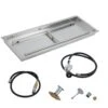 48 In. X 14 In. Outdoor Rectangular Stainless Steel Drop In Fire Pit Pan For Natural Gas And Liquid Propane