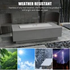 51 In. X 17 In. Outdoor Rectangular Stainless Steel Fire Pit Lid Cover With Handle 11 51 In. X 17 In. Outdoor Rectangular Stainless Steel Fire Pit Lid Cover With Handle -Fire Place Store silver garvee fire pit covers and accessories hdtpho 1678iyo4 44 1000