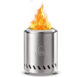 7. 09in. Tabletop Stainless Steel Smokeless Fire Pit With Stand Silver -Fire Place Store silver r w flame wood burning fire pits wyhd 3807s sl 66 1000