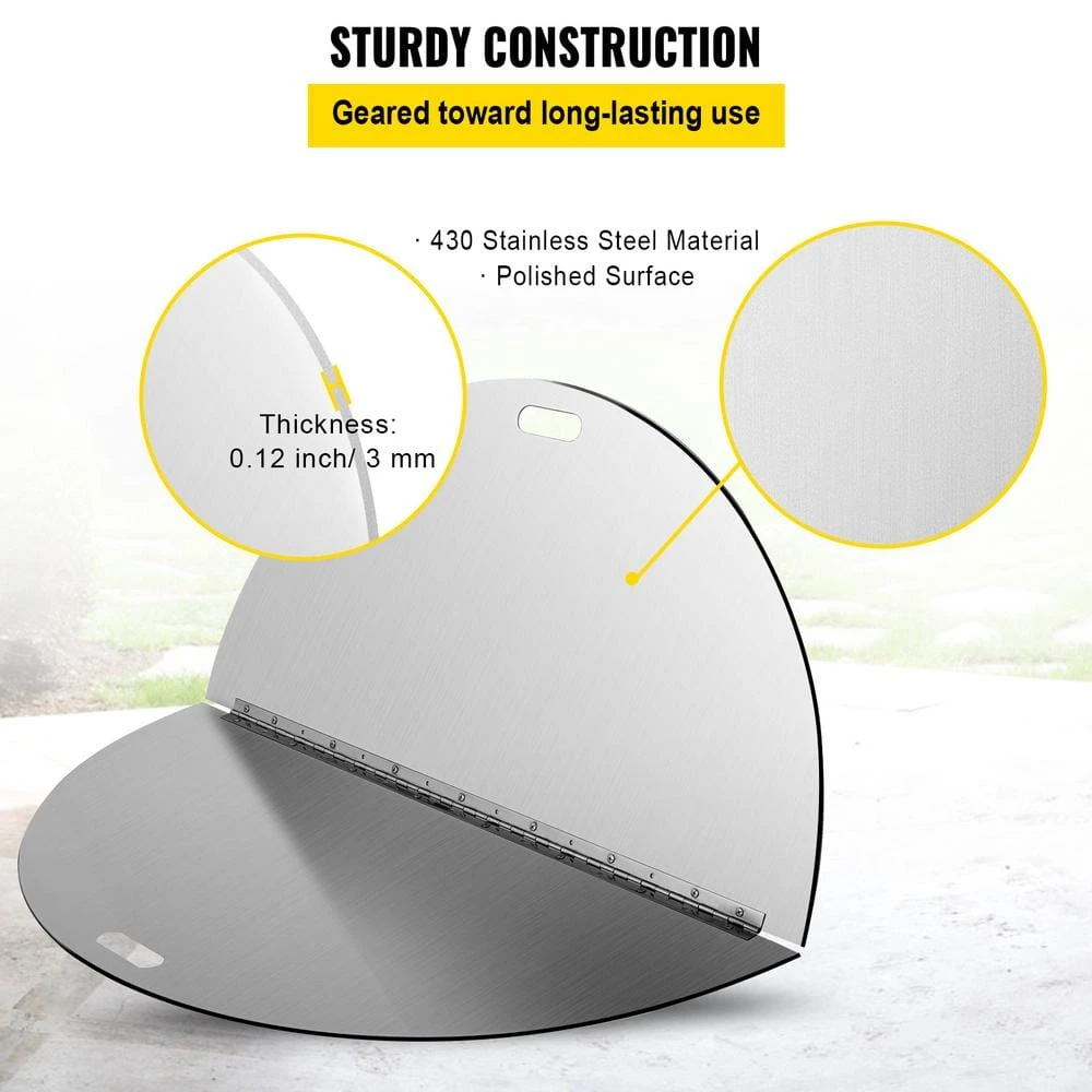 Fire Pit Lid Round 40 In. Foldable Fire Pit Ring Snuff Cover 430 Stainless Steel Fire Pit Spark Screen Cover 3 Fire Pit Lid Round 40 In. Foldable Fire Pit Ring Snuff Cover 430 Stainless Steel Fire Pit Spark Screen Cover - Image 3