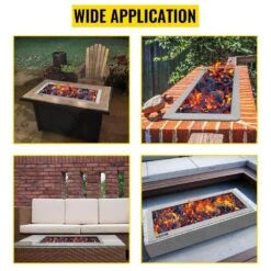 Stainless Steel Linear Trough Fire Pit Pan And Burner 49 X 16 In. Fire Pit Pan 185 K BTU Built-in Fire Pit Burner Pan 13 Stainless Steel Linear Trough Fire Pit Pan And Burner 49 X 16 In. Fire Pit Pan 185 K BTU Built-in Fire Pit Burner Pan -Fire Place Store silver vevor gas fire pits skhp50 5x16 5x201v0 fa 1000