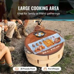 30 In. Fire Pit Grill Grate, Heavy Duty Steel BBQ Cooking Grid, Round Campfire Grate With X Wire And Handle -Fire Place Store skyshalo fireplace grates yxskkwchsyx301hi2v0 250212 1f 1000