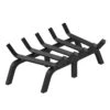 Fireplace Log Grate, 21 In. Heavy Duty Fireplace Grate With 6 Support Legs, 3/4 In. Solid Powder-coated Steel Bars