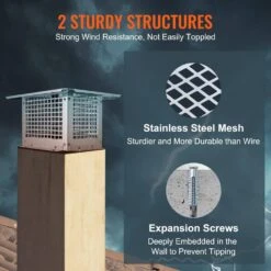 Chimney Cap 13 X 9 In. 304 Stainless Steel Fireplace Chimney Cover Not Easily Toppled And Practical Accessories -Fire Place Store skyshalo fireplace tools bxgfxpdydgys7swwcv0 0709 1f 1000
