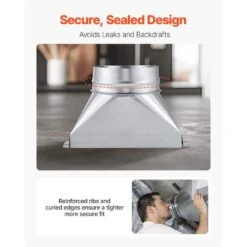 3-1/4 X 10 X 6 In. Duct Boot 6 In. X 0.95 Ft. Flexible Galvanized Duct Transition Fitting Silver Jacket Easy Install -Fire Place Store skyshalo flexible ductwork jbygdj31410i3u28z001v0 250804 c3 1000