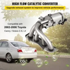 Catalytic Converter, High Flow Cat Stainless Steel Cat Converter, Compatible With 2002,2003,2004,2005,2006 -Fire Place Store skyshalo gas fittings connectors ftjmsychq00000001v0 s0310 1f 1000
