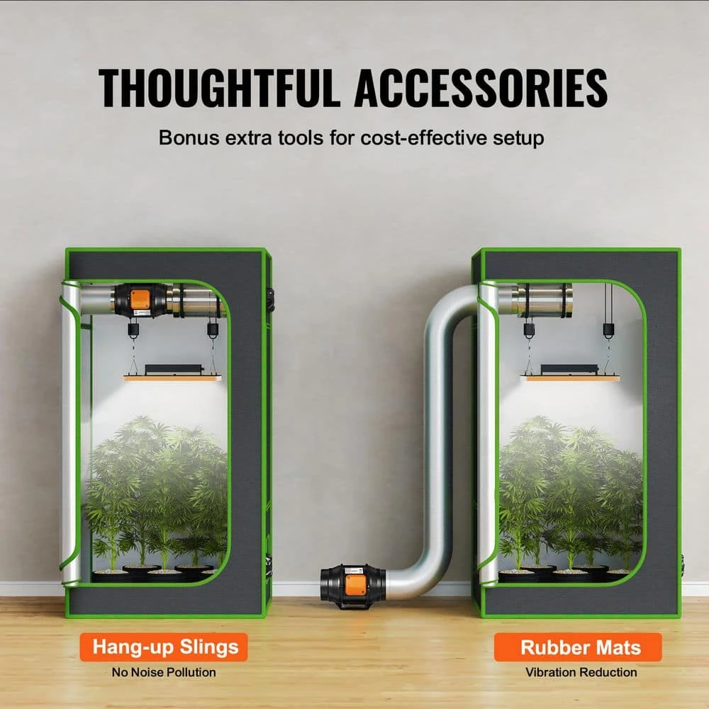 Inline Duct Fan, 6 In. 400 CFM With Variable Speed Controller, Quiet AC-Motor Ventilation Exhaust Fan For Booster 6 Inline Duct Fan, 6 In. 400 CFM With Variable Speed Controller, Quiet AC-Motor Ventilation Exhaust Fan For Booster - Image 6