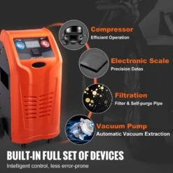 Fully Automatic Refrigerant Recovery Machine For R134A+R1234YF, AC Kit With Scale, Compressor, Tank -Fire Place Store skyshalo hvac tools lmhsjdgnytsdgjkswv1 s0318 1f 1000