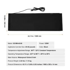 Insulated Band Style Gas Cylinder Warmer, Fits 40 Lbs. Gas Tanks 120 W, Fixed Internal Thermostat Max Temp 90 ℉ -Fire Place Store skyshalo thermostat sensors qpjrt40b120wwsvc4v1 250506 76 1000