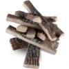 10 Pcs Oak Logs Gas Fireplace Ceramic Logs 12 In. Vented Vent-Free For Fire Place Heat-Resistant Gas Fireplace Logs